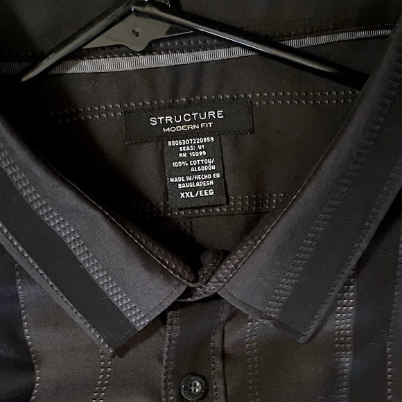 Black Structure Button Up | XX-Large | Never Worn - Picture 2 of 4